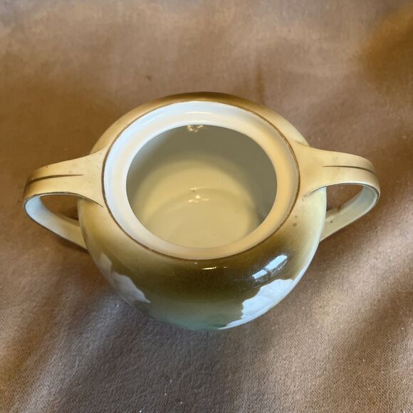 Antique RS Germany Made Sugar Bowl No Lid Handpainted Art Nouveau Floral - Picture 2 of 15